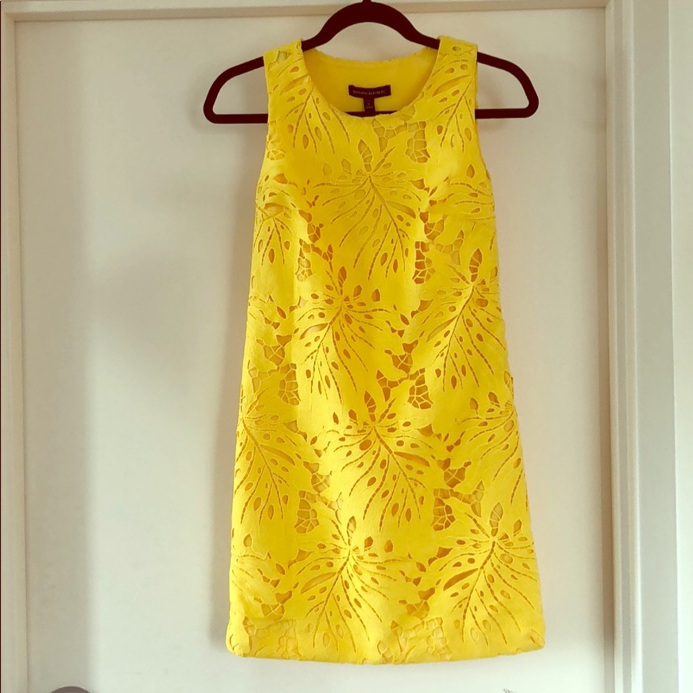Banana Republic Yellow Shift Dress 0P